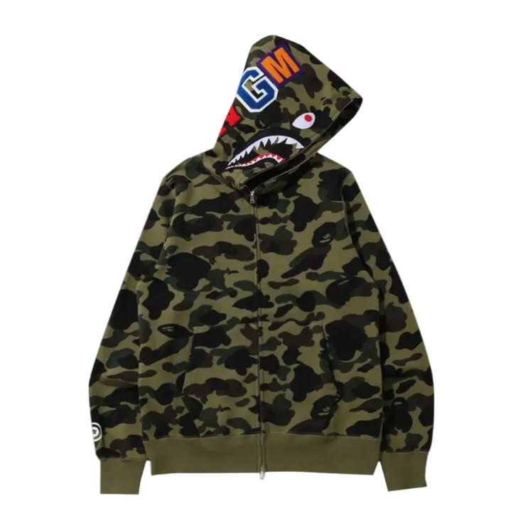 Men's zip up Bape Hoodie - Green