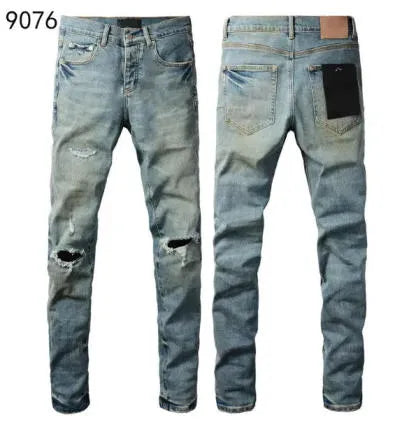 Ksubi Mens Slim Fit Distressed Ripped Biker Jeans  ... Q10